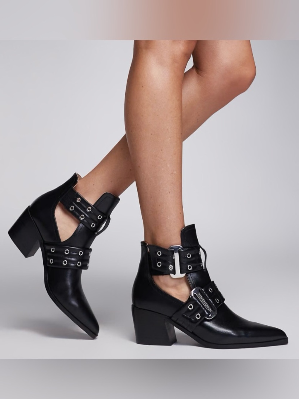 Steve Madden GRAZIA BLACK LEATHER Boot 9